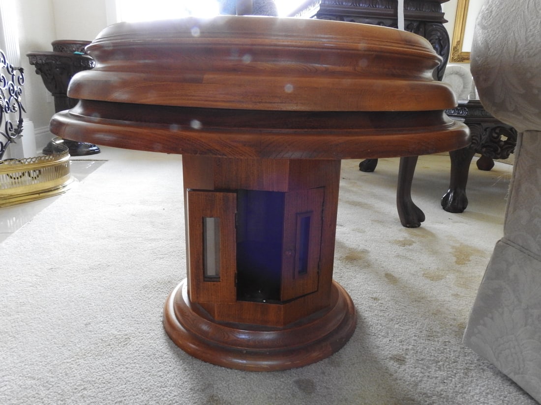 Vintage Gear-Operated Coffee Table Clock - 2