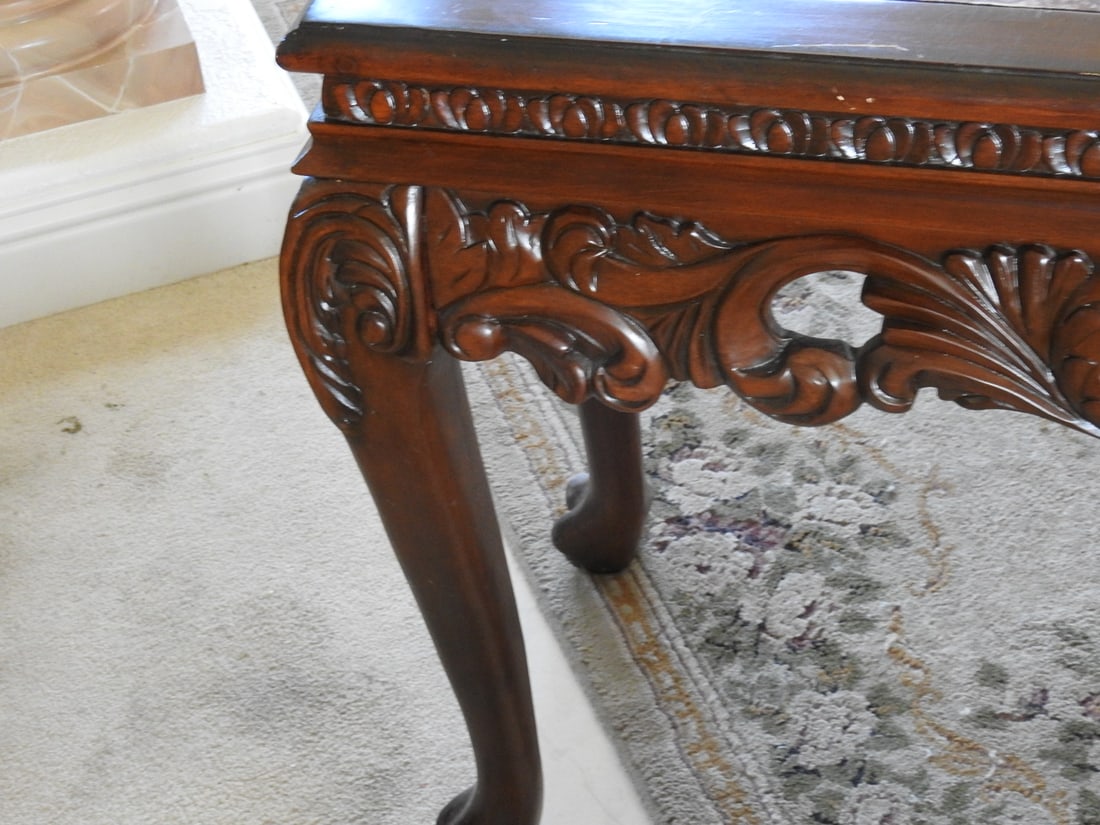 Rococo Style Marble Top Console Table - 3