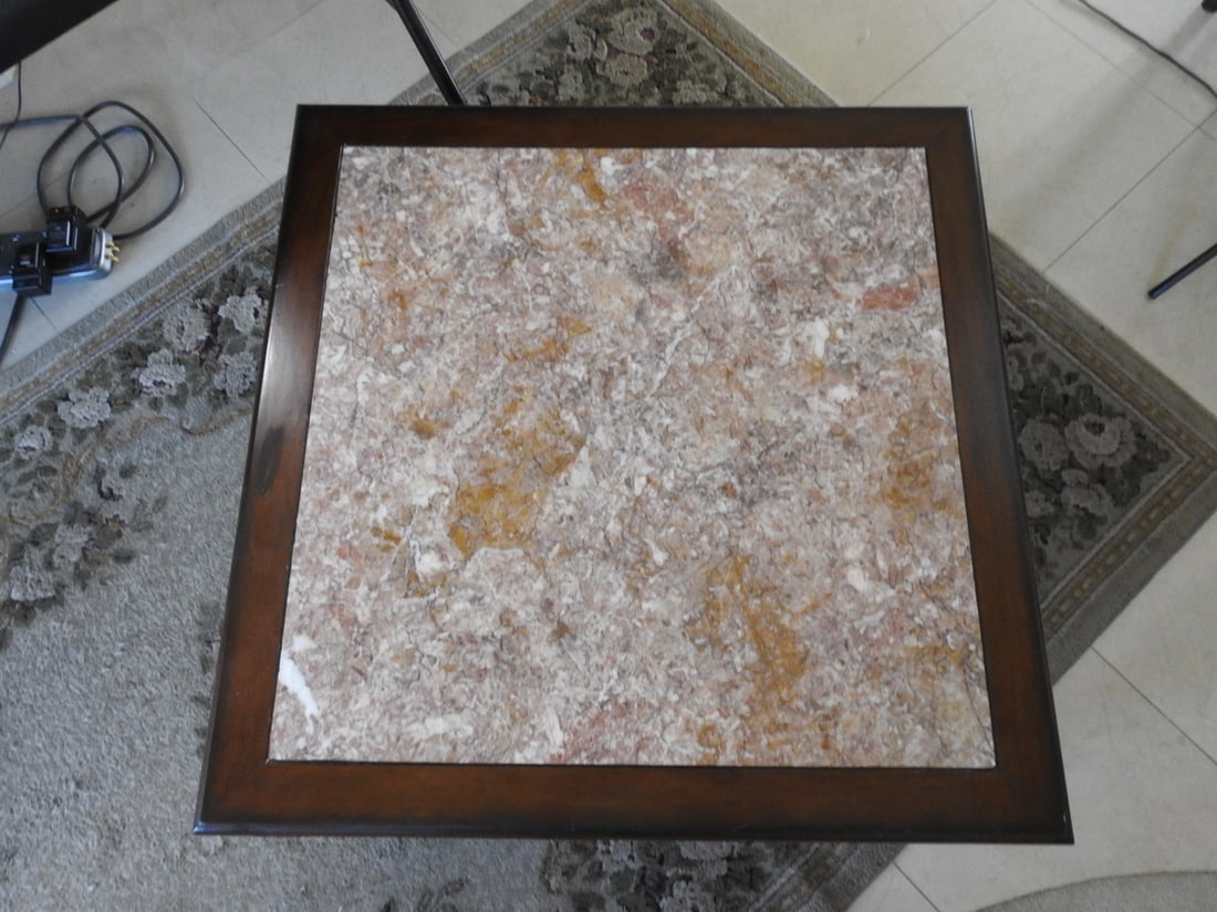 Rococo Style Marble Top Coffee Table - 4