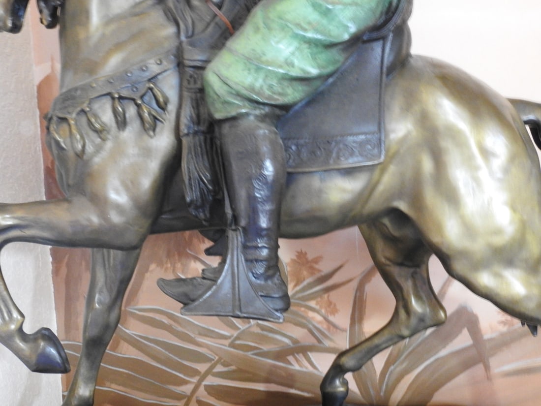 Cavalier Arabe Equestrian Sculpture After Antoine-Louis Barye - 12
