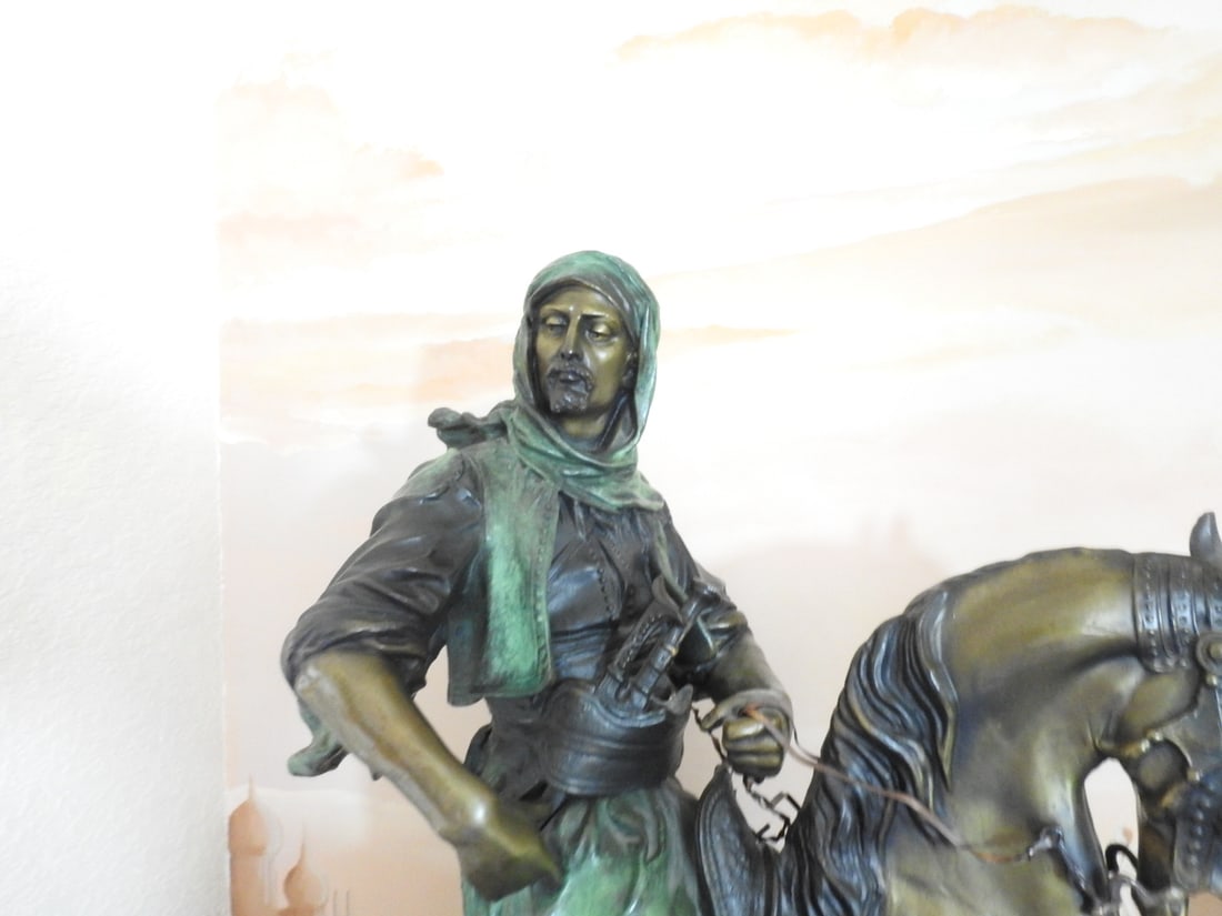Cavalier Arabe Equestrian Sculpture After Antoine-Louis Barye - 2