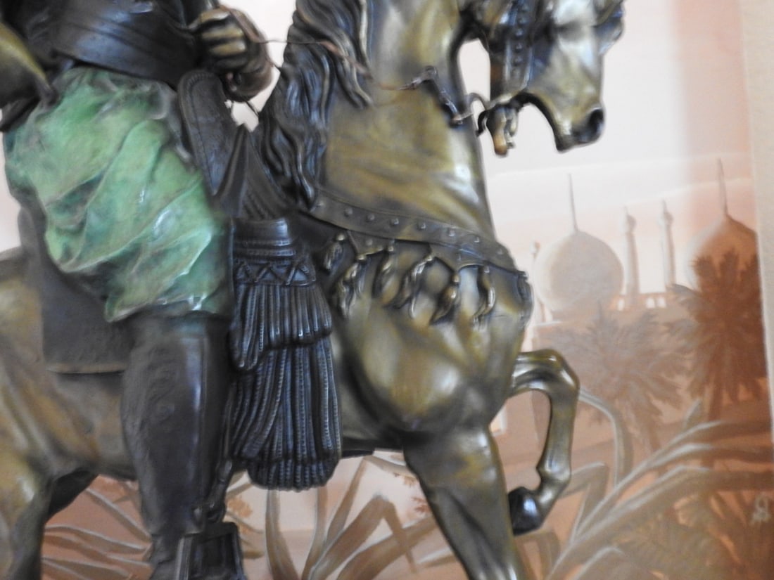 Cavalier Arabe Equestrian Sculpture After Antoine-Louis Barye - 4