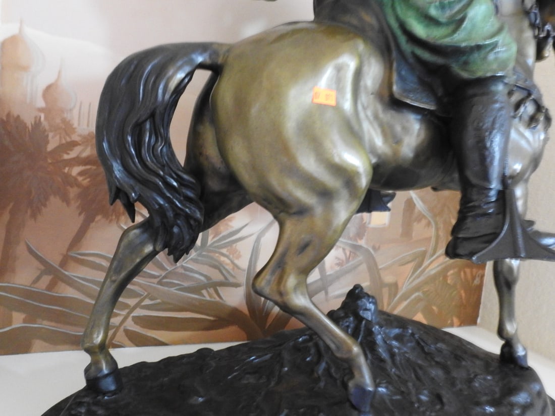 Cavalier Arabe Equestrian Sculpture After Antoine-Louis Barye - 6