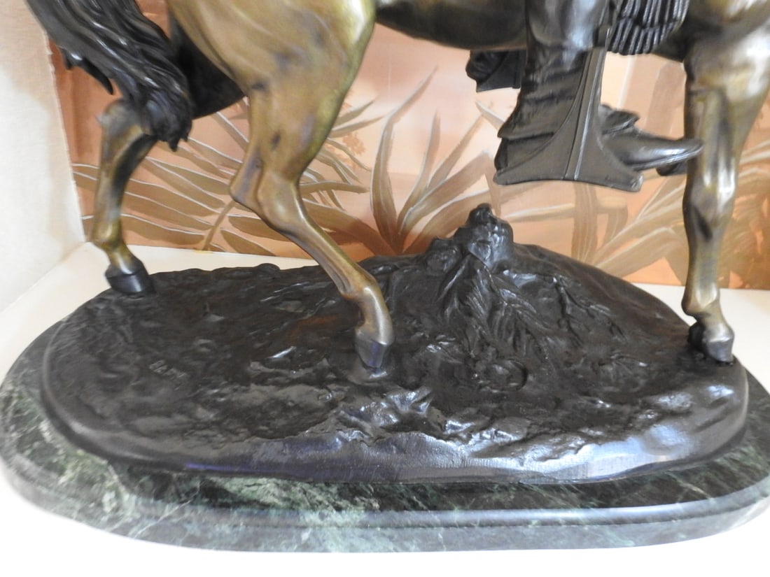 Cavalier Arabe Equestrian Sculpture After Antoine-Louis Barye - 7