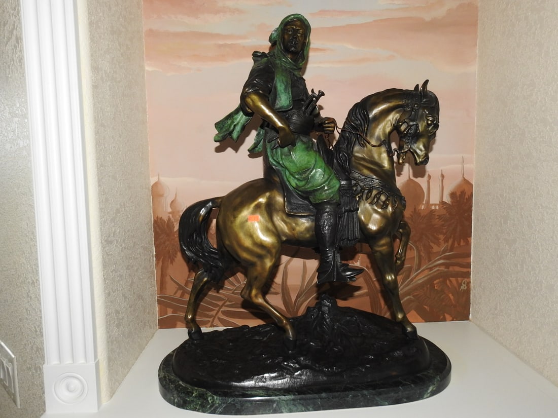 Cavalier Arabe Equestrian Sculpture After Antoine-Louis Barye - 8