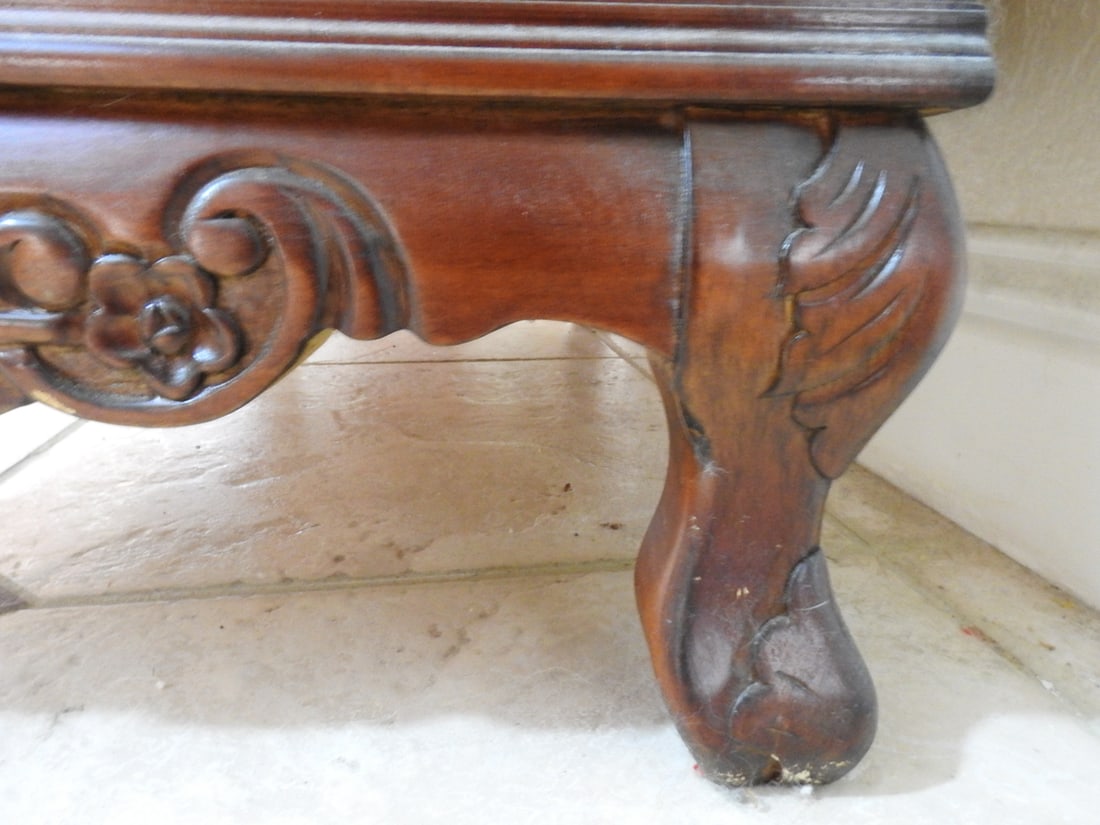 Rococo Style Breccia Pernice Marble Top Two-Door Cabinet - 11