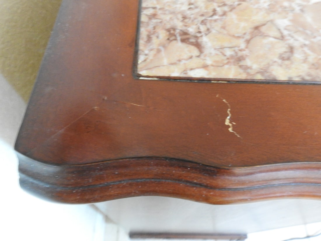 Rococo Style Breccia Pernice Marble Top Two-Door Cabinet - 13