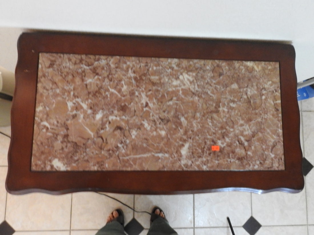 Rococo Style Breccia Pernice Marble Top Two-Door Cabinet - 2