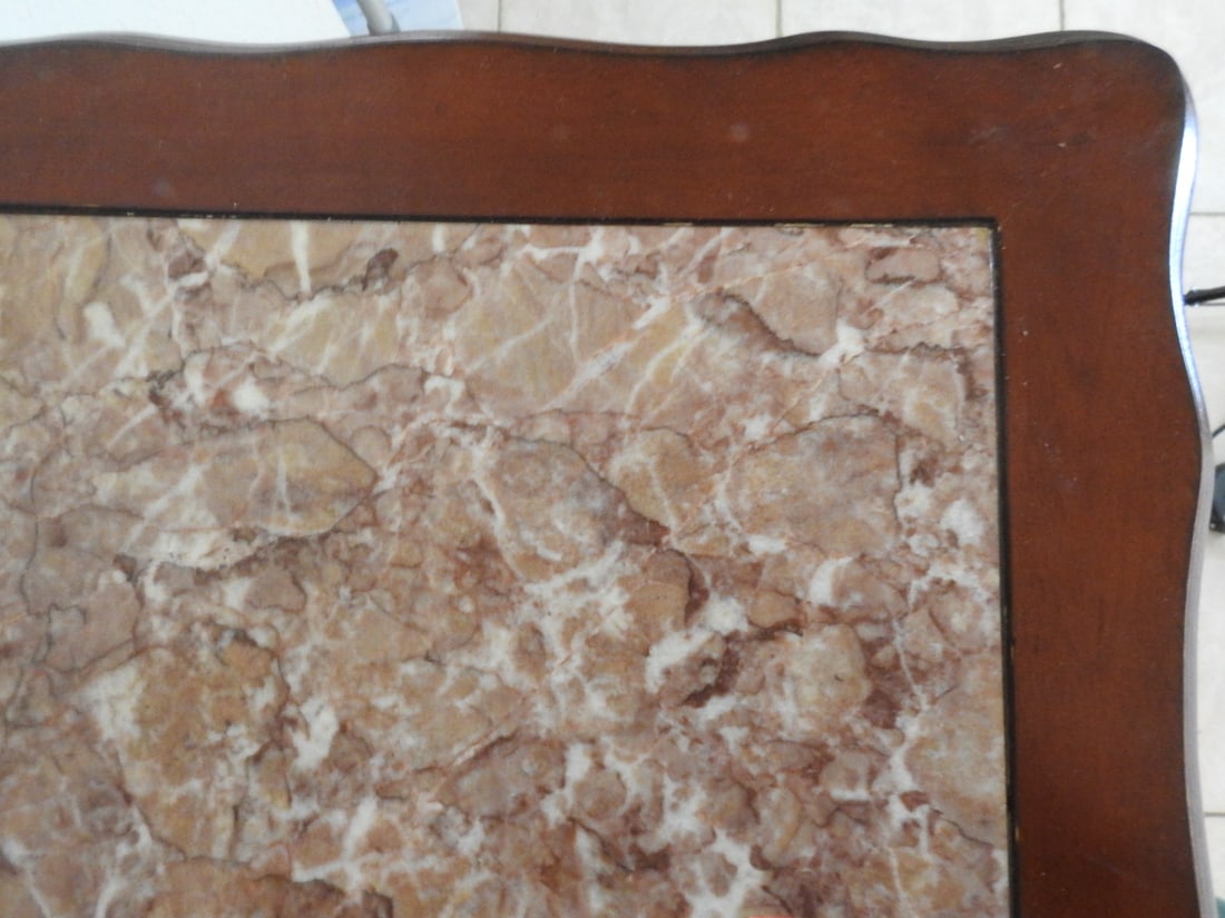 Rococo Style Breccia Pernice Marble Top Two-Door Cabinet - 3