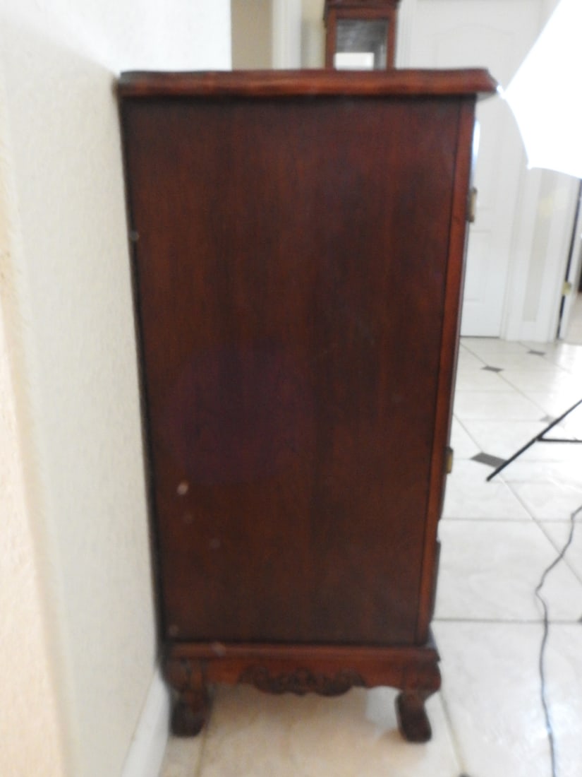 Rococo Style Breccia Pernice Marble Top Two-Door Cabinet - 4