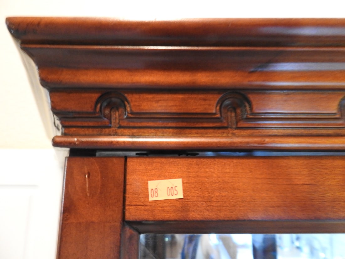 Cherry Finish Lighted Curio Cabinet - 17