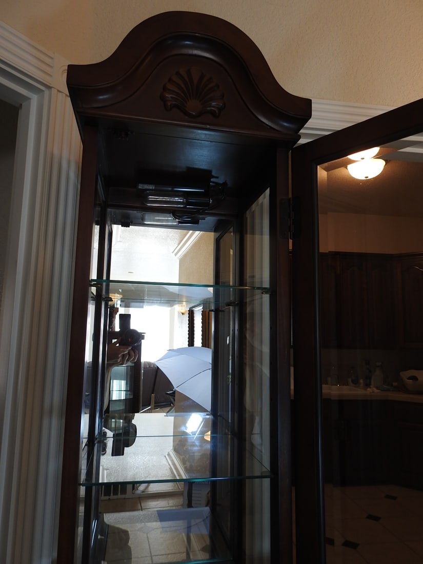 Classical Style Tall Glass Curio Cabinet - 6
