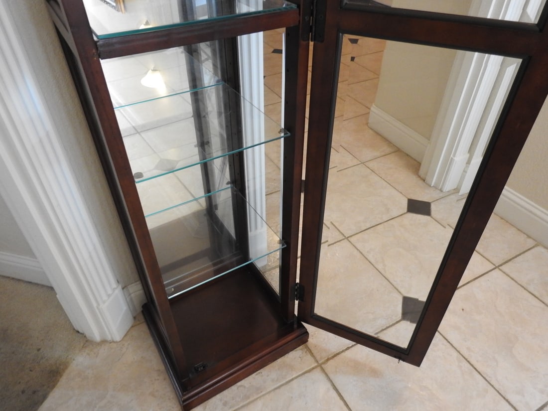 Classical Style Tall Glass Curio Cabinet - 7