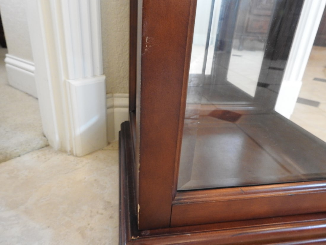 Classical Style Tall Glass Curio Cabinet - 9