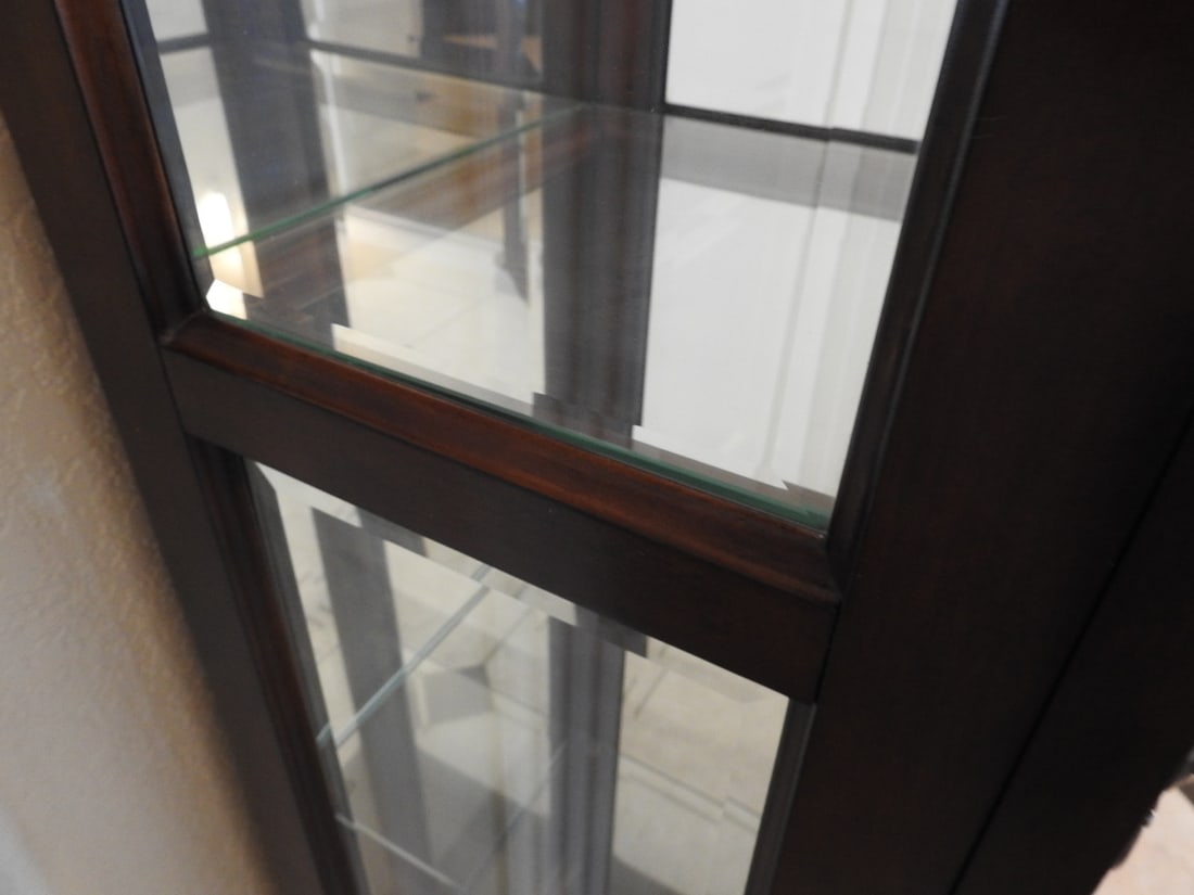 Classical Style Tall Glass Curio Cabinet - 11