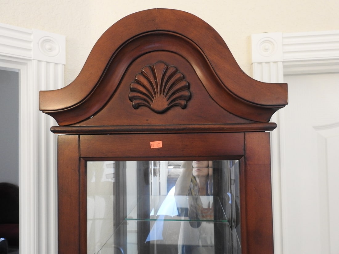 Classical Style Tall Glass Curio Cabinet - 3