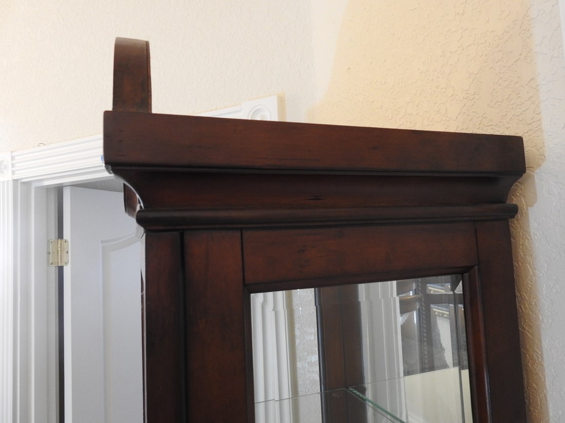 Classical Style Tall Glass Curio Cabinet - 6