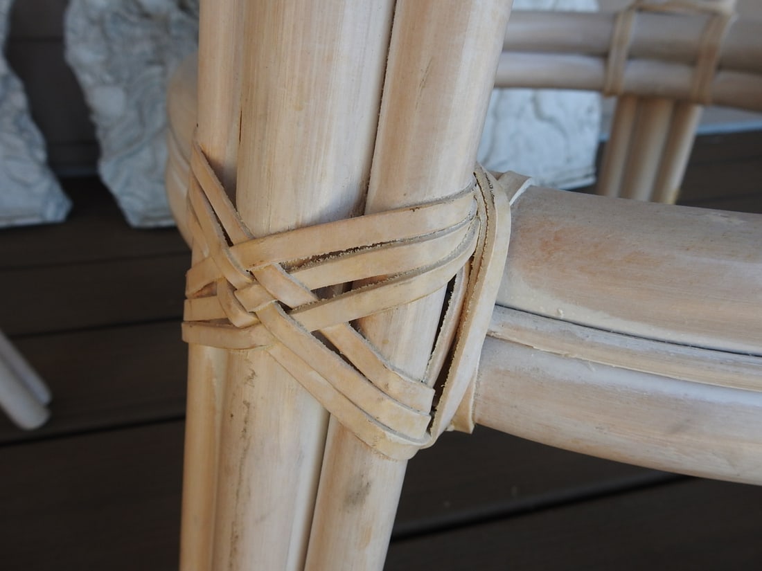 Pair of Bamboo & Rattan Bar Stools - 10