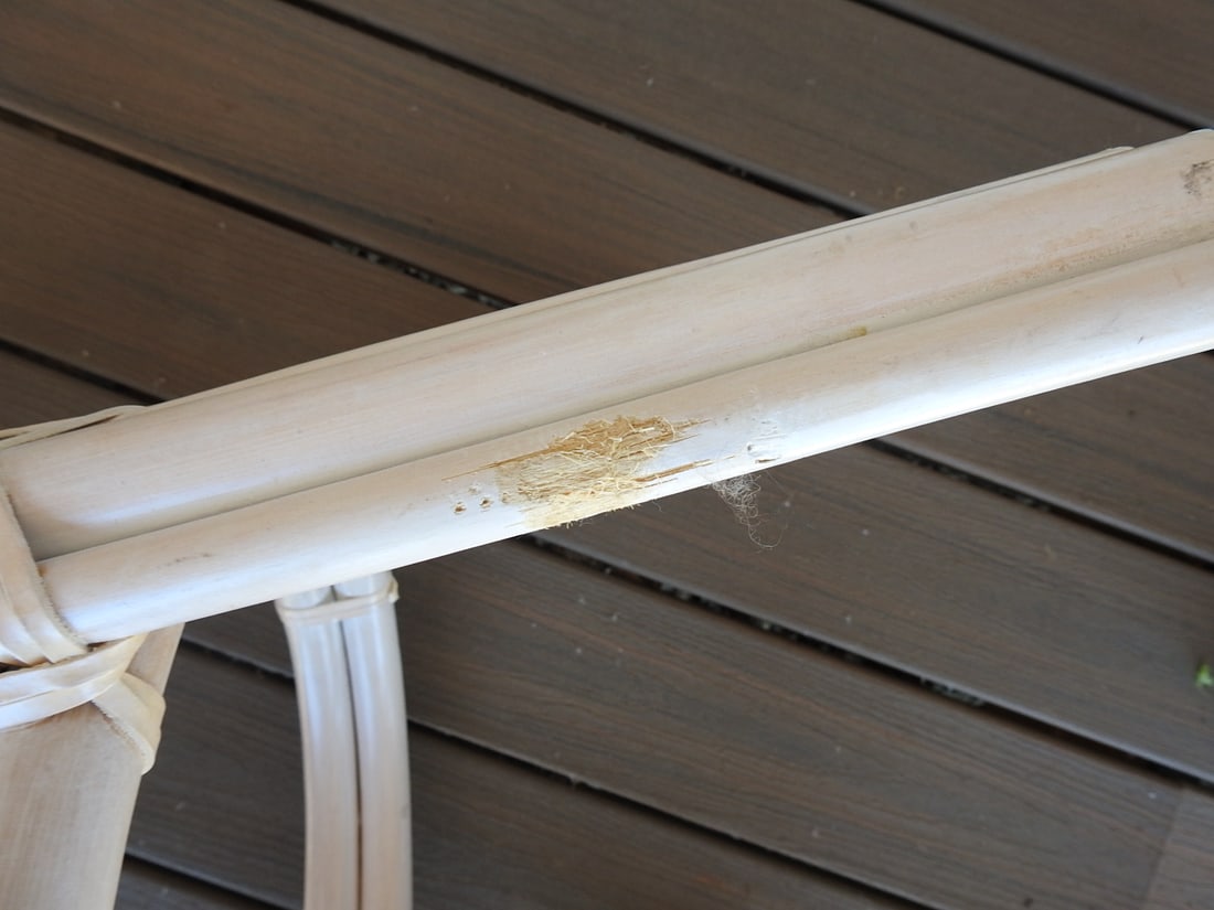 Pair of Bamboo & Rattan Bar Stools - 12