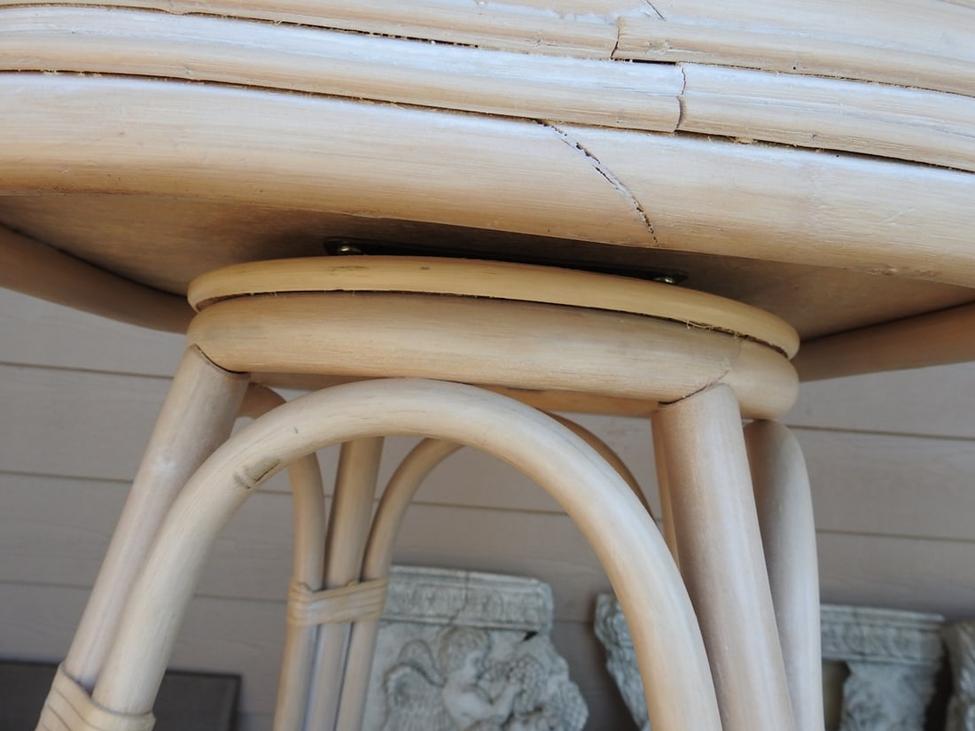 Pair of Bamboo & Rattan Bar Stools - 8