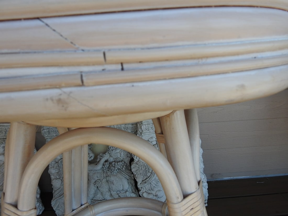 Pair of Bamboo & Rattan Bar Stools - 9