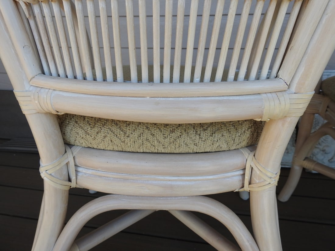 Pair of Bamboo & Rattan Armchairs - 12