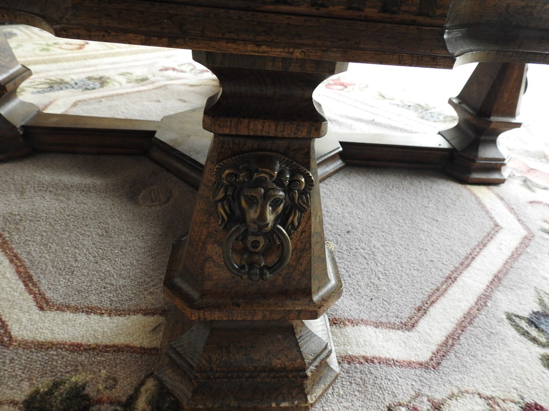 Vintage Octagonal Marble Top Coffee Table - 4