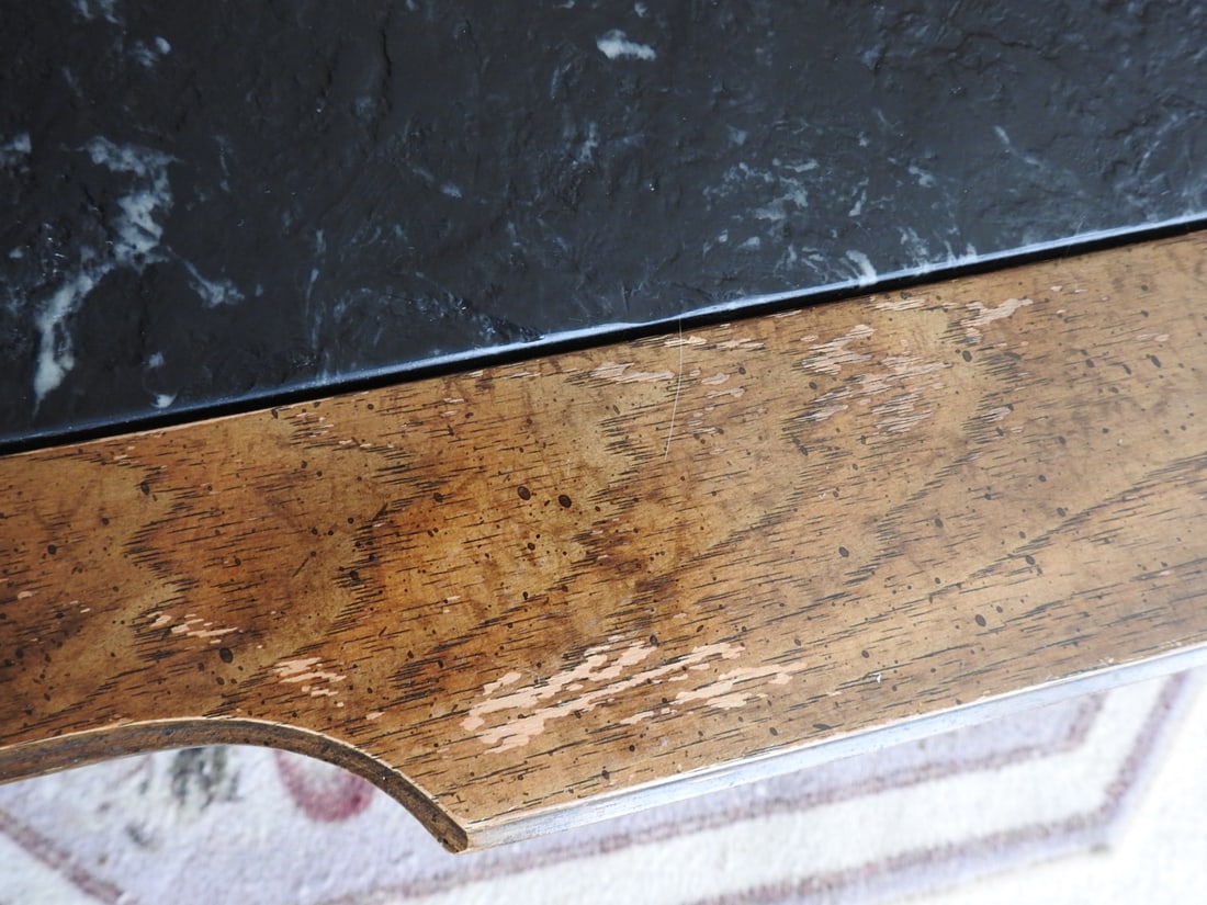 Vintage Octagonal Marble Top Coffee Table - 8