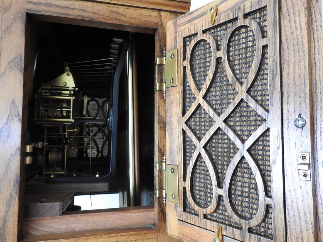 Emperor Oak & Brass Grandfather Clock - 11