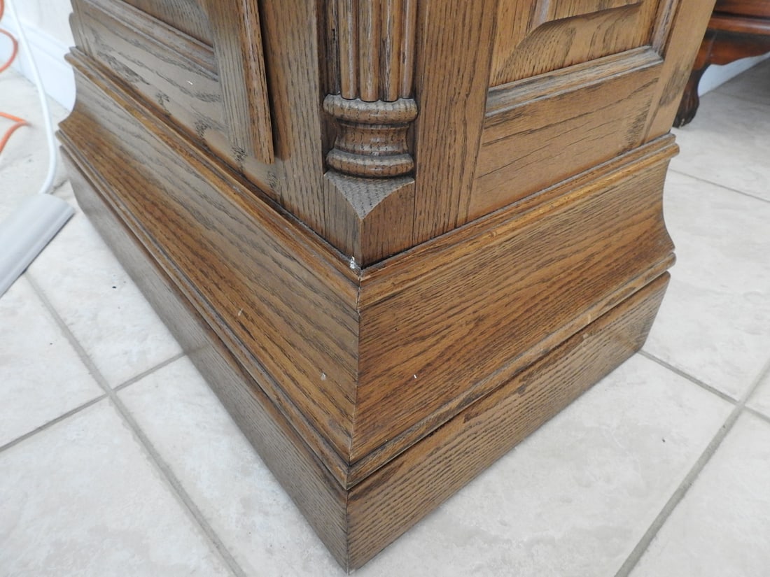 Emperor Oak & Brass Grandfather Clock - 16