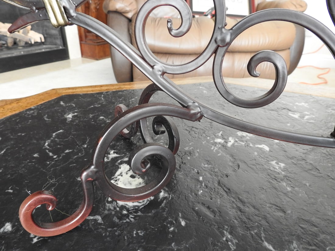 Classical Style Scroll Metal Fireplace Screen - 3