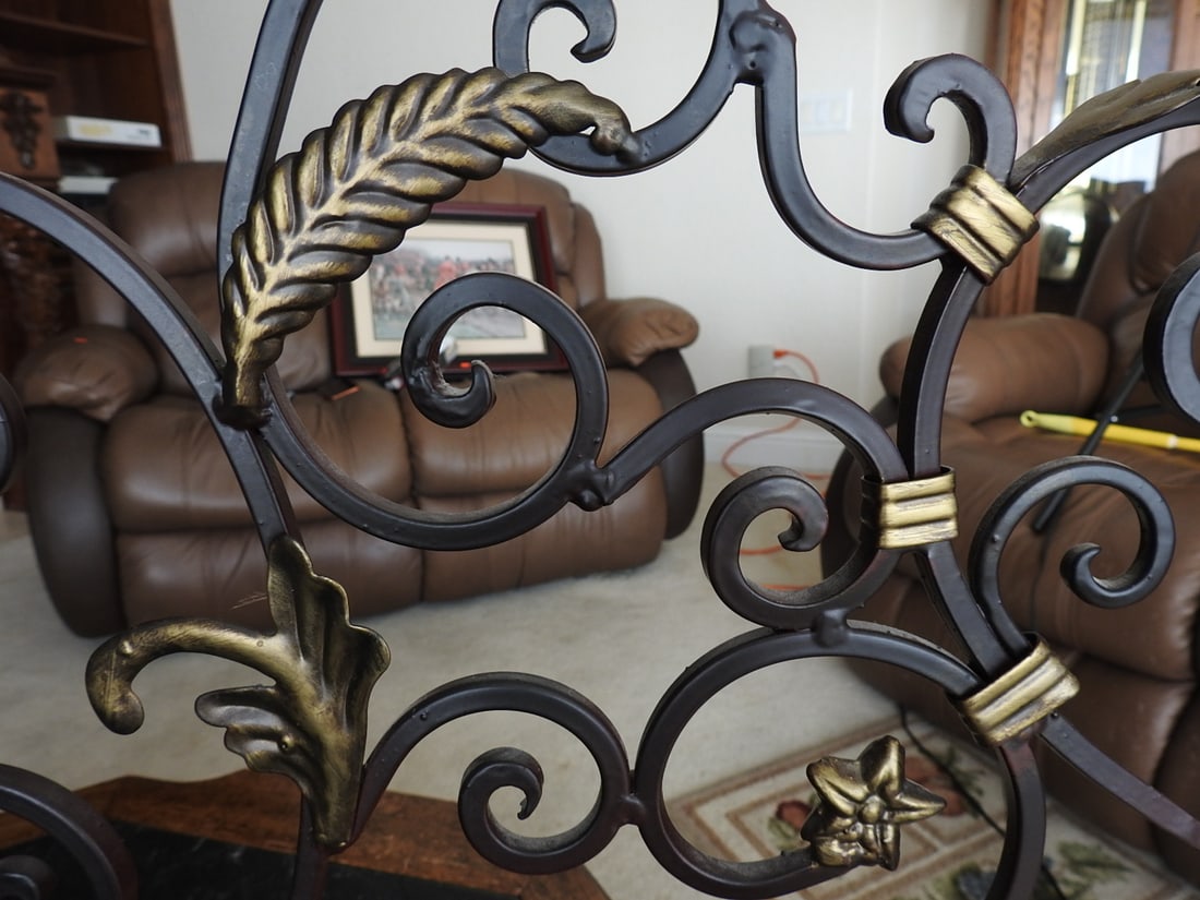 Classical Style Scroll Metal Fireplace Screen - 5