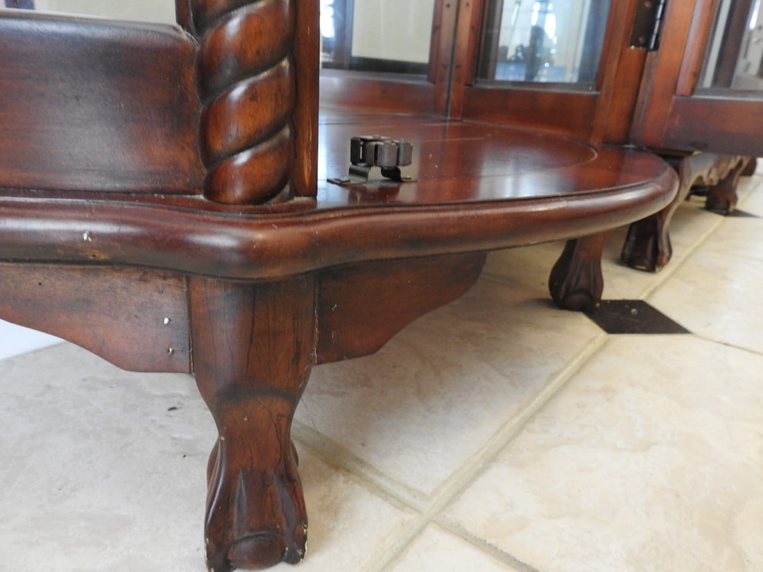 Classical Style Half-Round Glass Curio Cabinet - 8