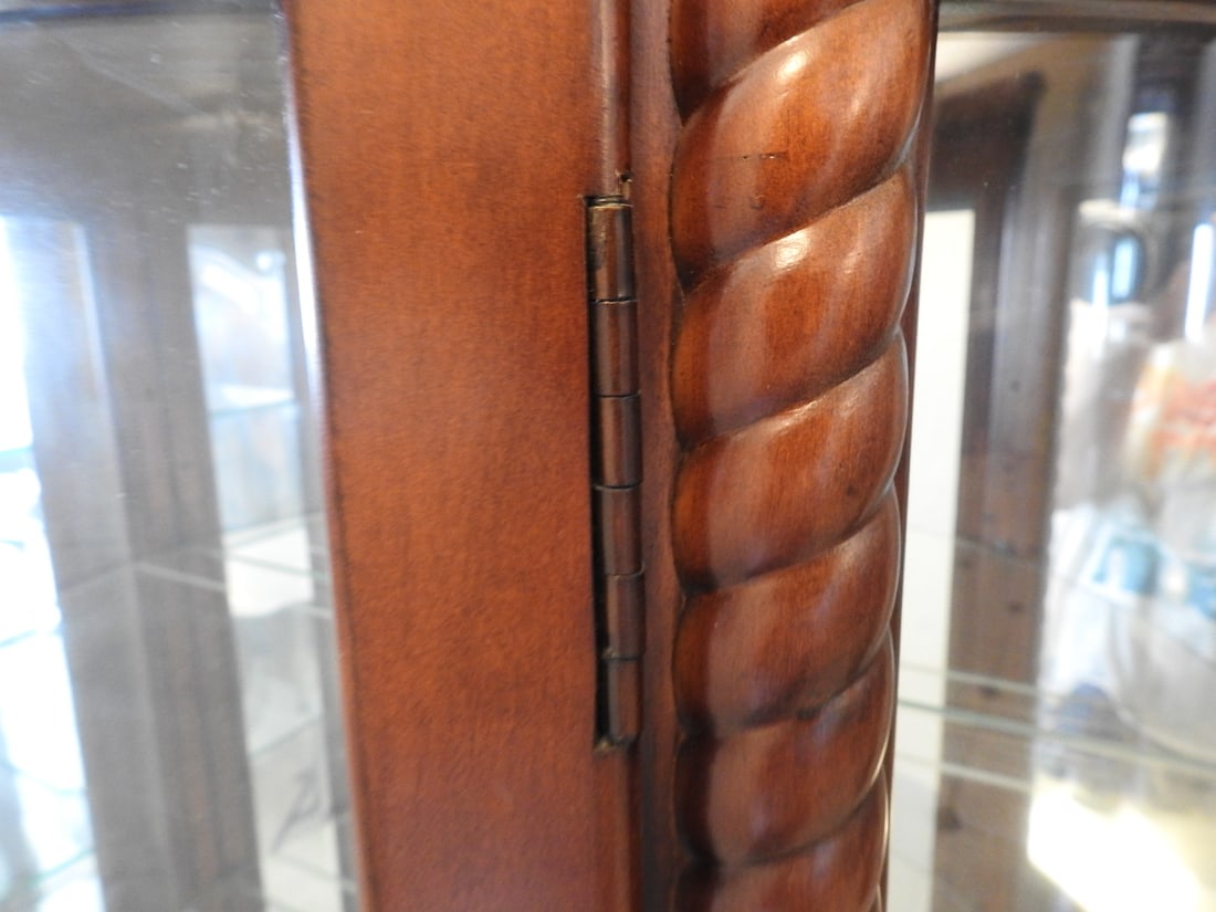 Classical Style Half-Round Glass Curio Cabinet - 11