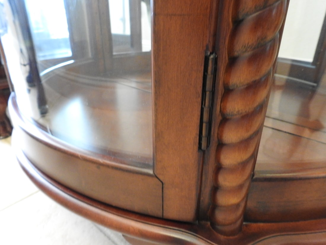 Classical Style Half-Round Glass Curio Cabinet - 12