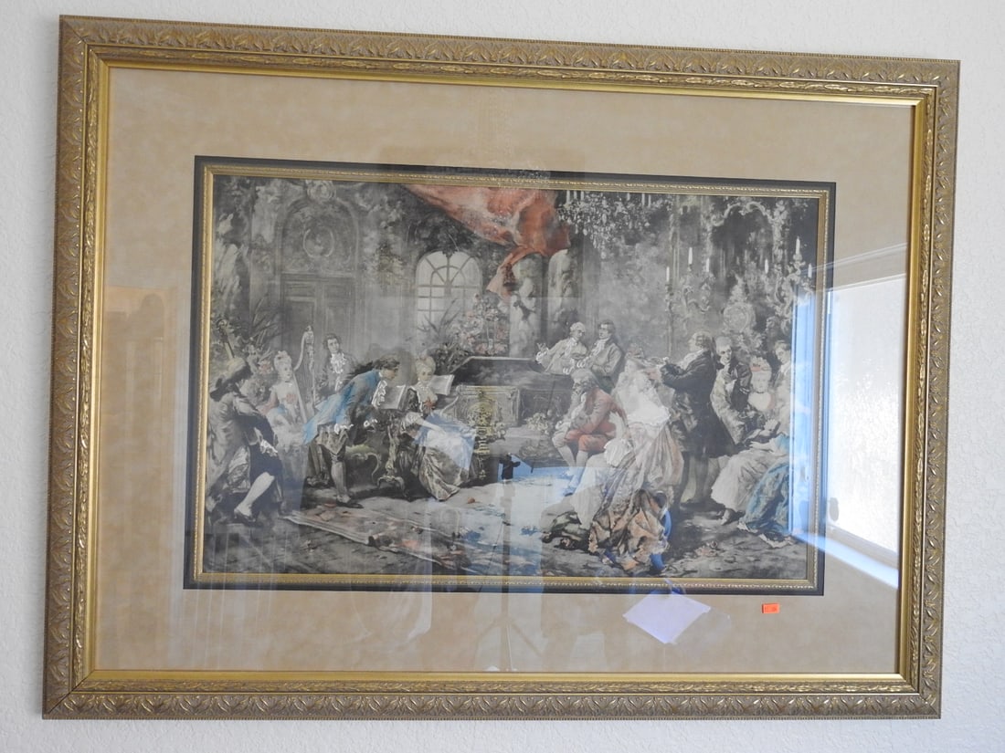 Mozart at the Court of Marie Antoinette Framed Reprint - 2