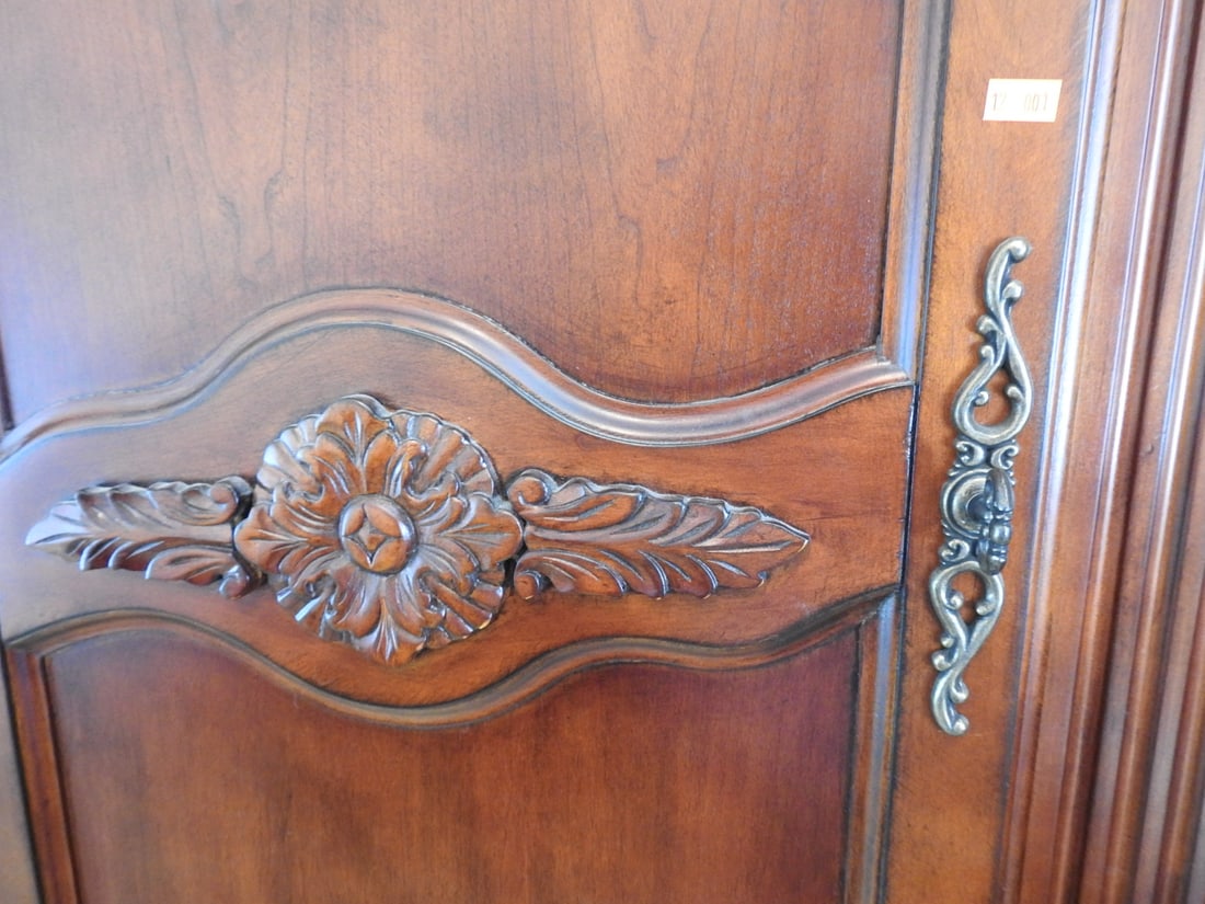 Classical Style Carved Mahogany Armoire - 6