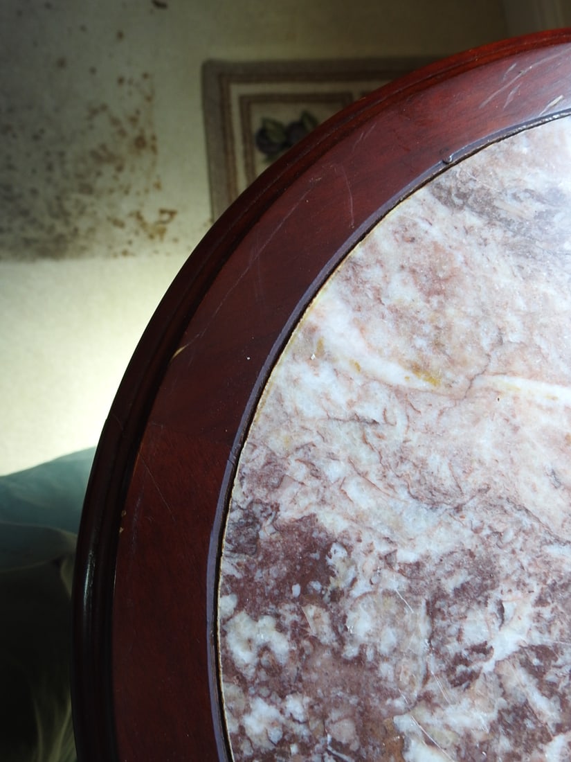 Breccia Pernice Marble Top Plant Stand Column - 10