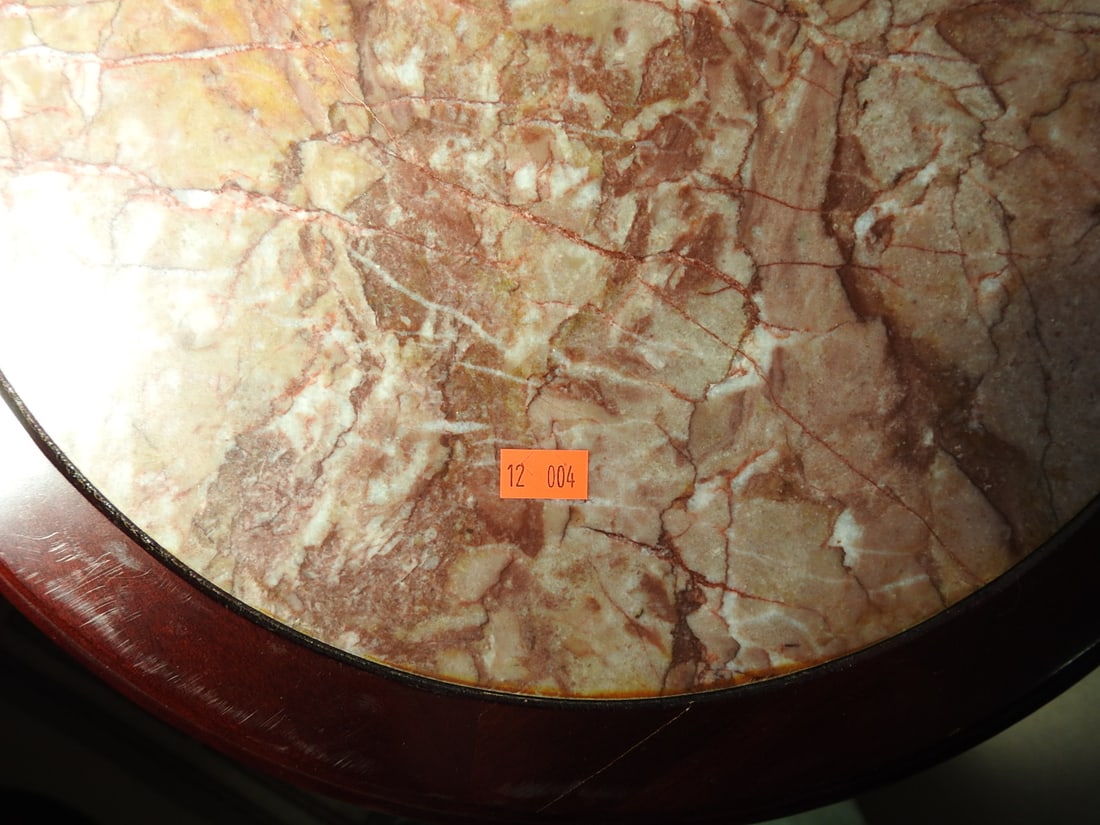 Breccia Pernice Marble Top Plant Stand Column - 4