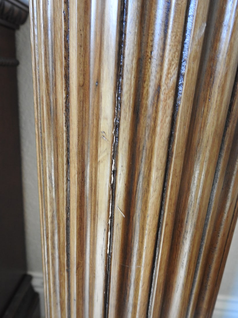 Tall Breccia Pernice Marble Top Plant Stand Column - 5