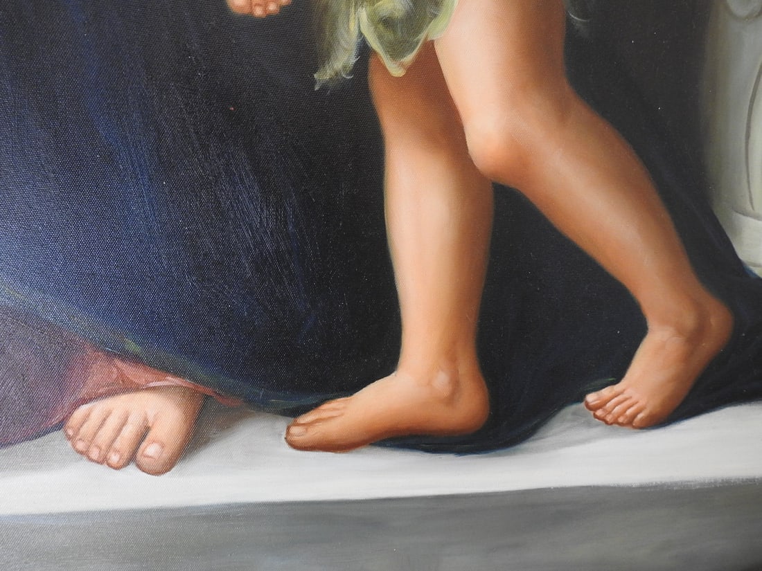 The Virgin, Jesus & John the Baptist Oil on Canvas - 4