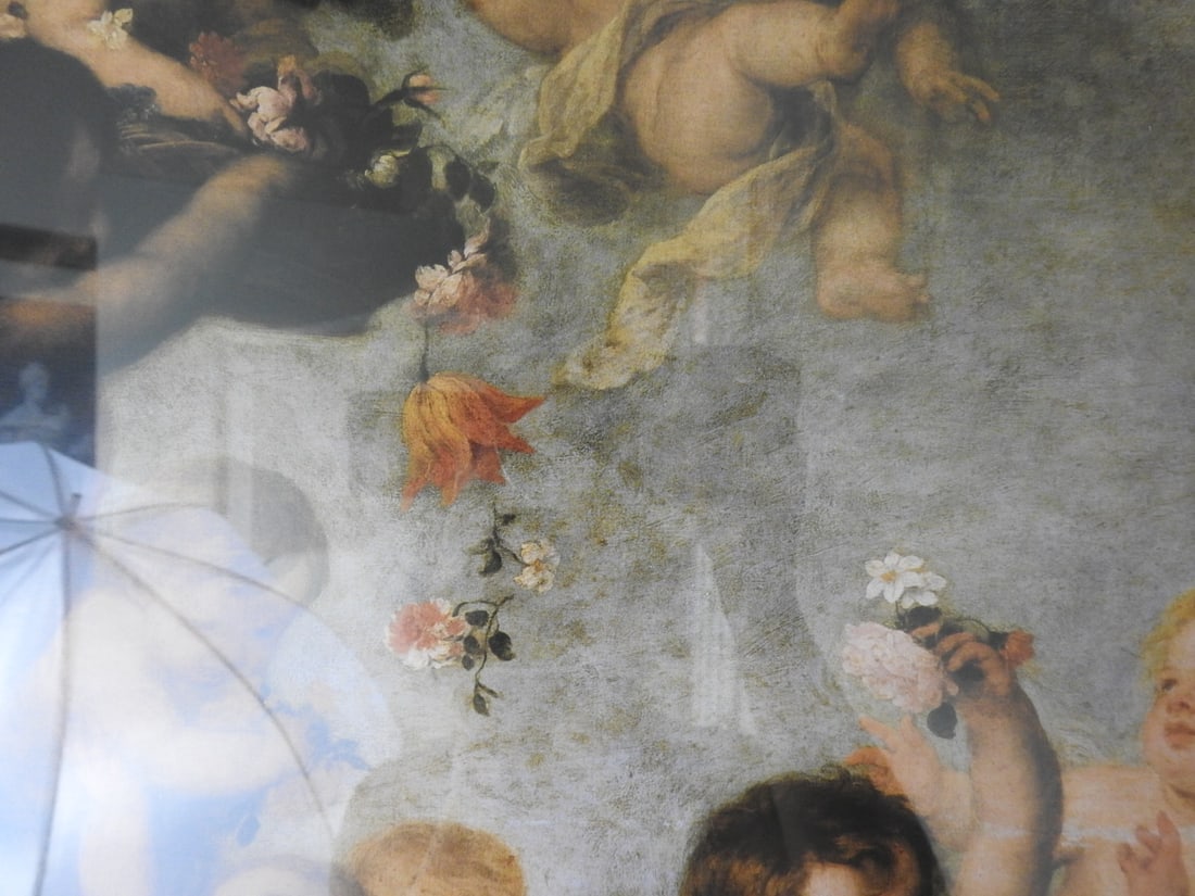 Cherubs Scattering Flowers Framed Reprint - 2
