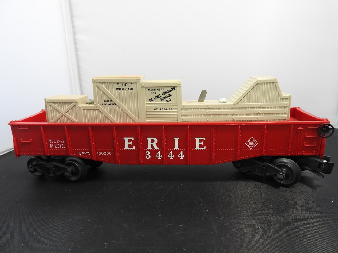 Lionel No. 3444 Erie Animated Cop and Hobo Gondola - 3