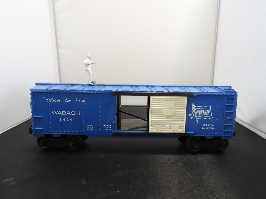 Lionel No. 3424 Wabash Operating Brakeman Boxcar - 5