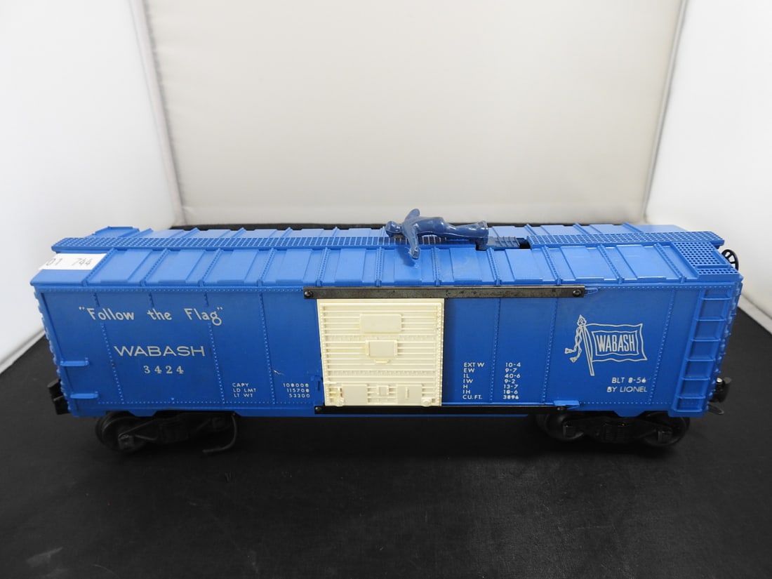Lionel No. 3424 Wabash Operating Brakeman Boxcar - 5