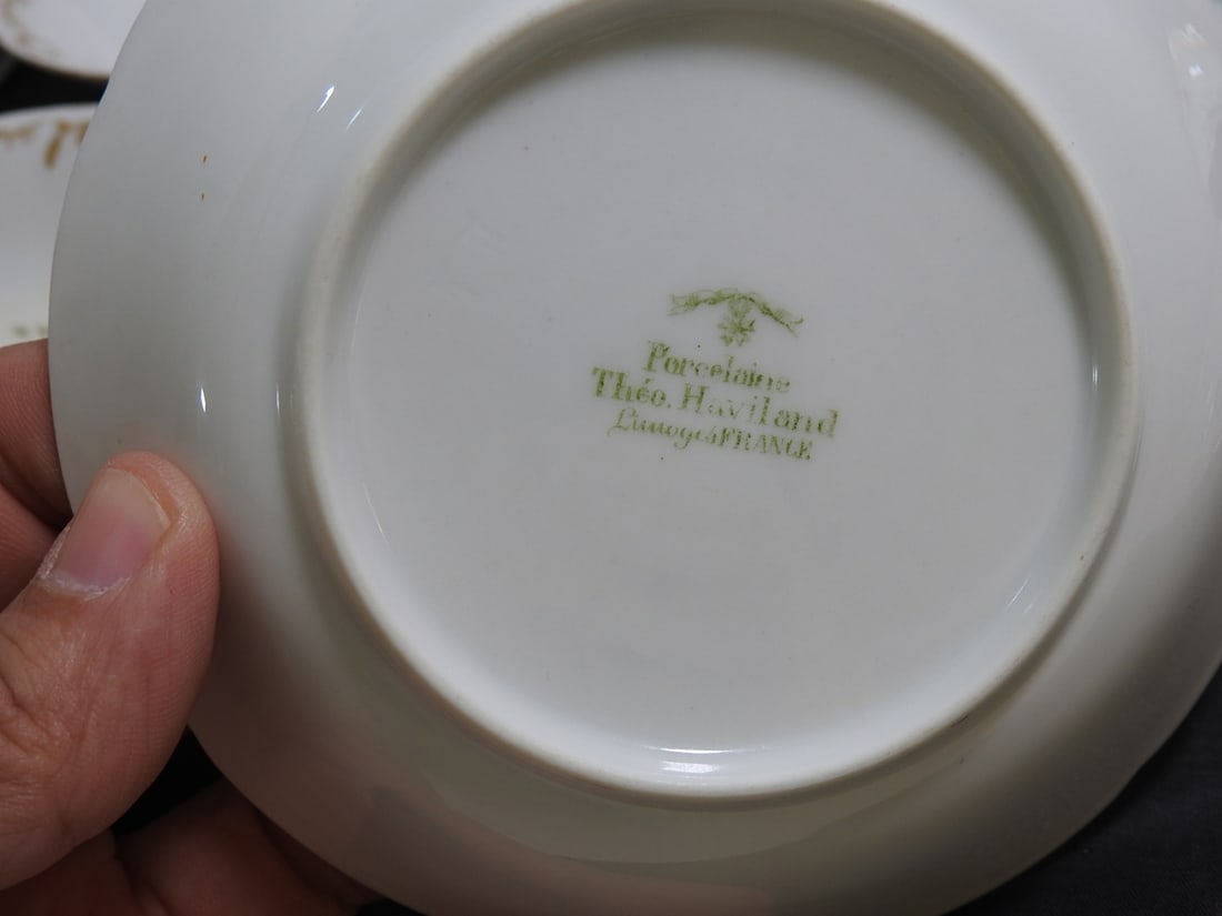 Haviland Limoges France Hand-Painted Porcelain Bowls, Set of 7 - 9