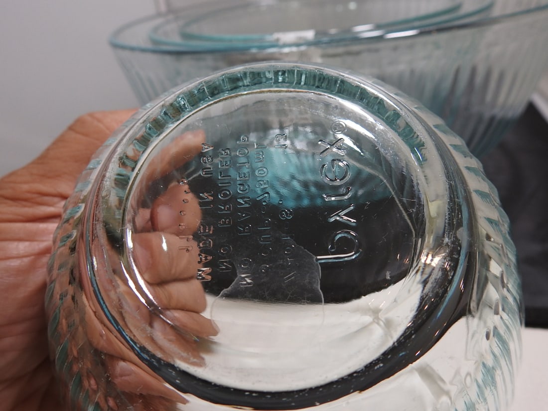 Pyrex Clear Glass Mixing / Baking Bowls, Set of 4 - 2