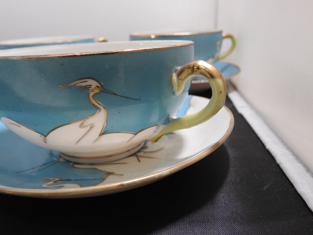 Made in Japan Porcelain Teacups and Saucers Set - 3