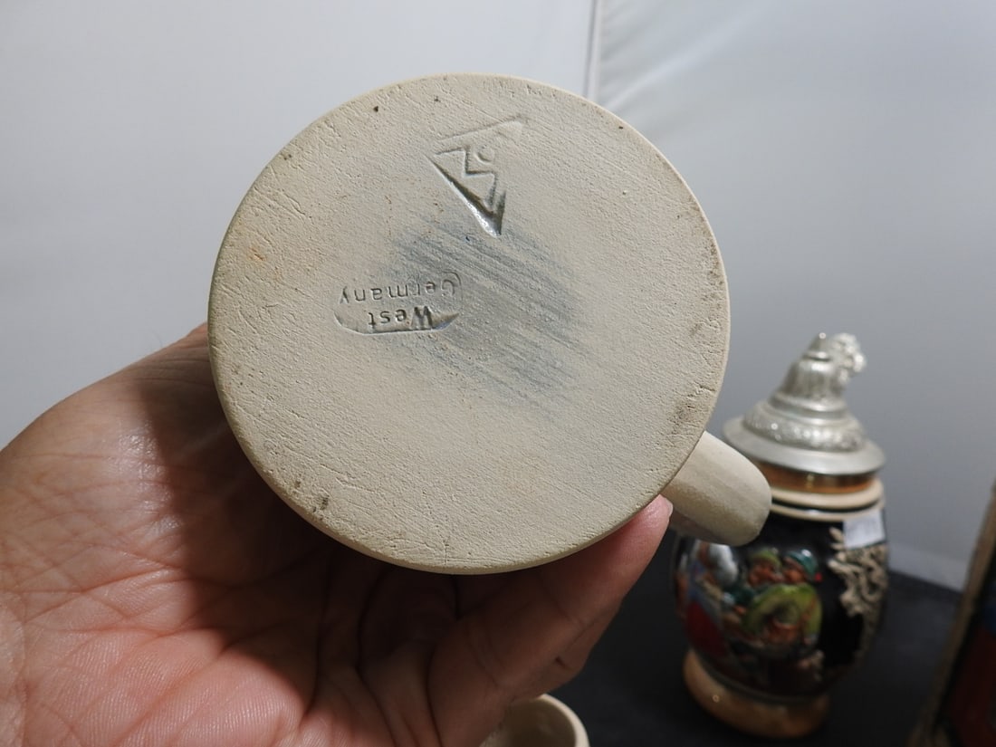 Vintage German Beer Stein and Stoneware Mug Group - 10