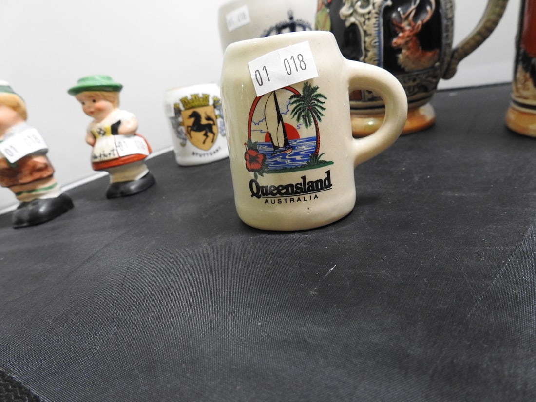 Vintage German Beer Stein and Stoneware Mug Group - 3